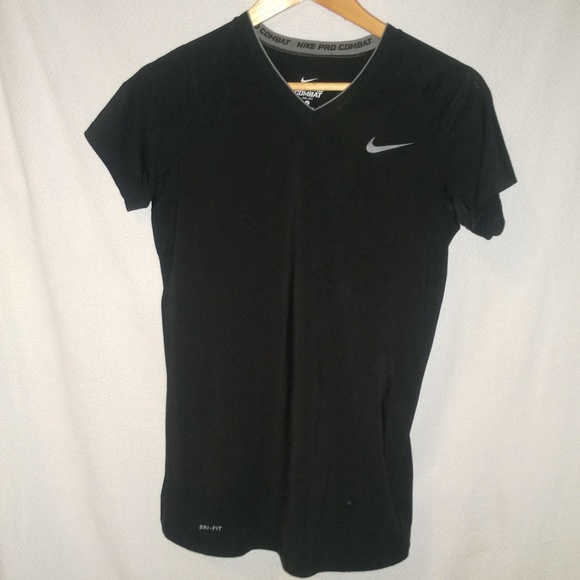Nike Tops - Black Nike Pro Combat Dri-Fit Fitted Tee